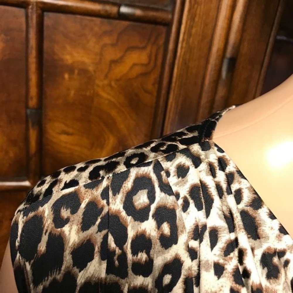 Leopard Print Drape Front Top - image 6
